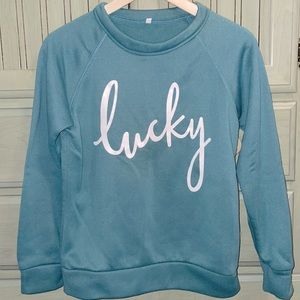 Boutique Lucky Mint Green Small Sweatshirt 🍀